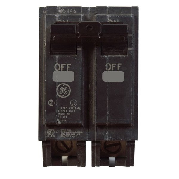 Ge Current Circuit Breaker, THQL Series 60A, 2 Pole, 120/240V AC THQL2160
